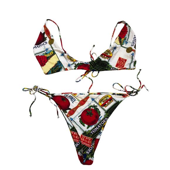 Miaou Kauai Bikini Top and Bottom Set in Figaro Print Womans 2XL/4XL - Picture 1 of 11